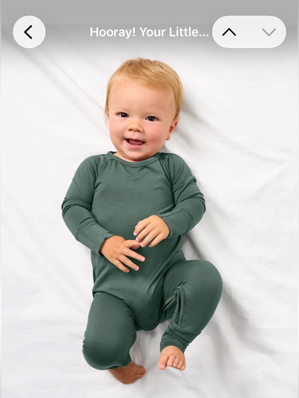 Little Sleepies Grove Green Crescent Zippy